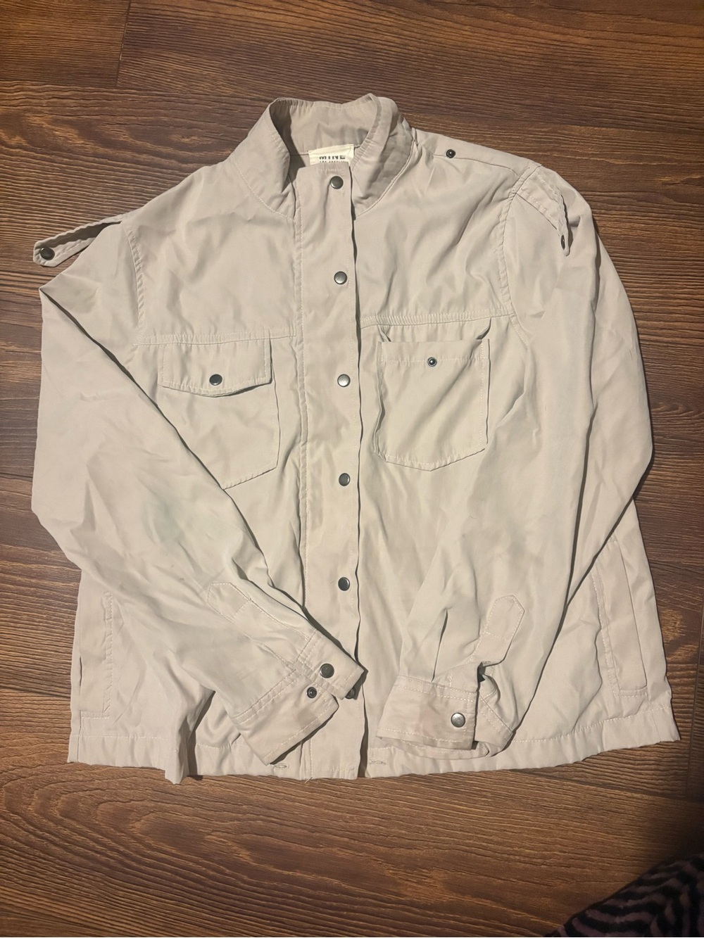 mine Light Tan Military Field Button Jacket